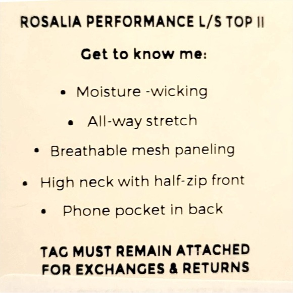 NWT Fabletics Blue Rosalia Performance Long-Sleeve Top II Jacket Size XL New - Picture 6 of 6